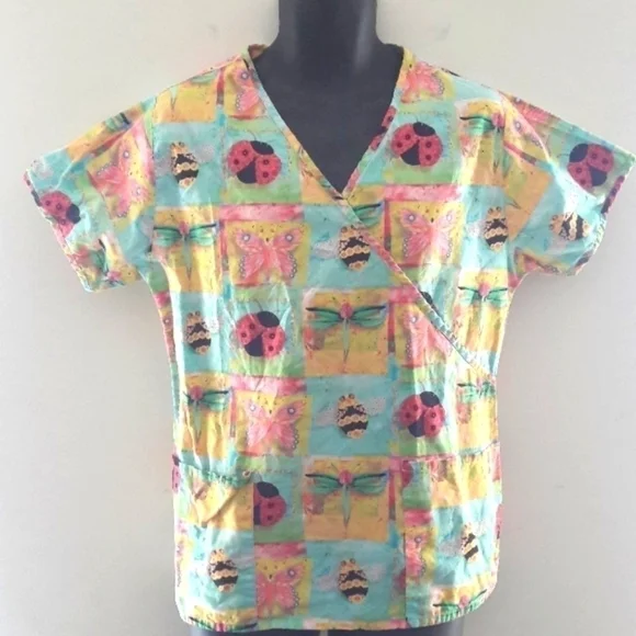 LYDIA'S professional uniforms medical scrub top, S - Picture 2 of 4